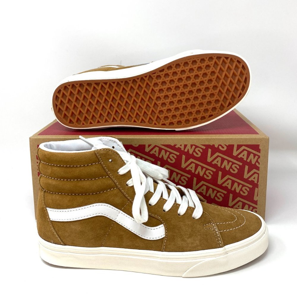 VANS Sk8-Hi Pig Suede Brown Women’s Sneakers - Picture 4 of 10